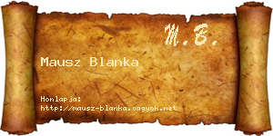 Mausz Blanka névjegykártya